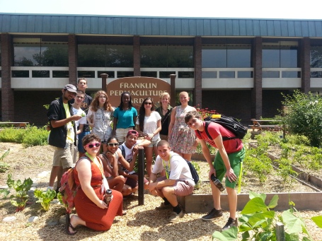 The SILS students enjoyed a detailed visit of the Permaculture Garden at UMass